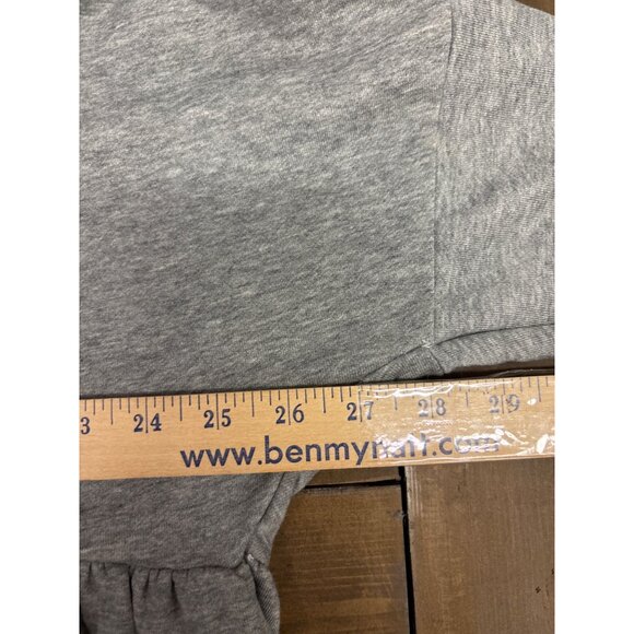 Bisouxx Womens Medium Gray Long Sleeve Peplum Sweatshirt - Picture 6 of 6